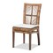 Baxton Studio Laluna Modern Bohemian Greywashed Natural Rattan and Mahogany Dining Chair with Cushion 214-12802-ZORO - alternate 3